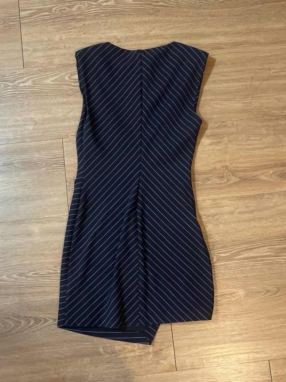 Mango Navy Pinstripe Dress